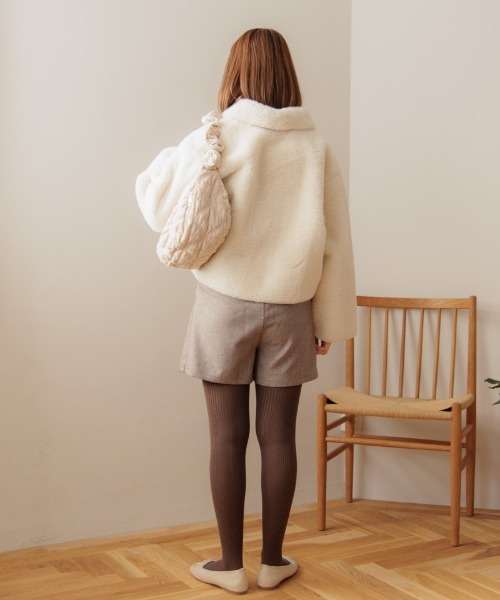 flower（フラワー）の「メランジスコート（スカート・レディース・ブラック/ブラウン・FREE）」の21枚目の写真