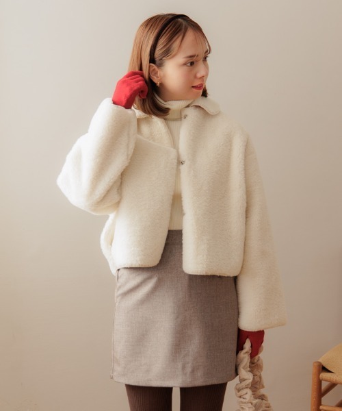 flower（フラワー）の「メランジスコート（スカート・レディース・ブラック/ブラウン・FREE）」の22枚目の写真