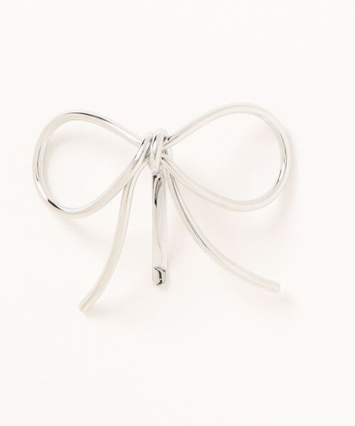 LOWRYS FARM（ローリーズファーム）の「リボンヘアカフ　994682（バレッタ/ヘアクリップ・レディース・アイボリー/ホワイト/シルバー/グレー系その他・FREE）」の4枚目の写真