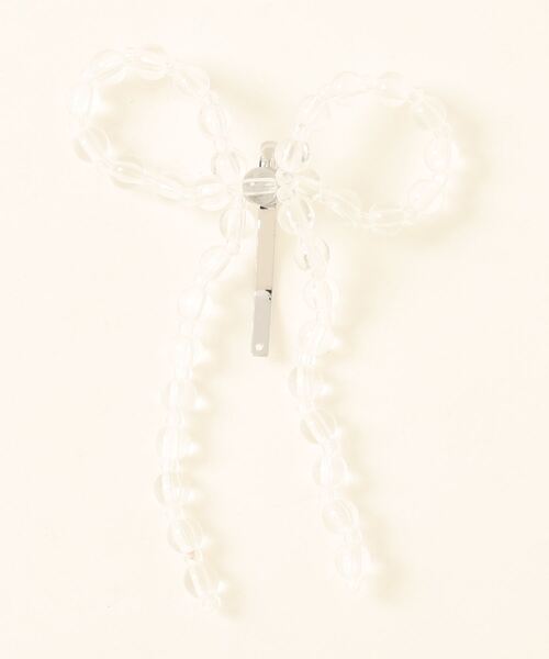 LOWRYS FARM（ローリーズファーム）の「リボンヘアカフ　994682（バレッタ/ヘアクリップ・レディース・アイボリー/ホワイト/シルバー/グレー系その他・FREE）」の2枚目の写真