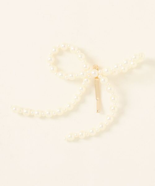 LOWRYS FARM（ローリーズファーム）の「リボンヘアカフ　994682（バレッタ/ヘアクリップ・レディース・アイボリー/ホワイト/シルバー/グレー系その他・FREE）」の3枚目の写真