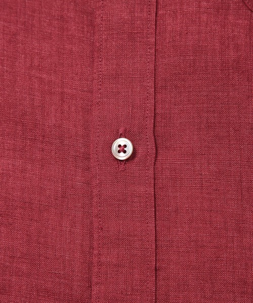 MEN'S BIGI（メンズビギ）の「ALBINI 7分リネンシャツ（シャツ/ブラウス・メンズ・ブルー/ワイン/ベージュ/ネイビー・01/02/03/04）」の14枚目の写真