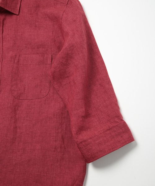 MEN'S BIGI（メンズビギ）の「ALBINI 7分リネンシャツ（シャツ/ブラウス・メンズ・ブルー/ワイン/ベージュ/ネイビー・01/02/03/04）」の17枚目の写真