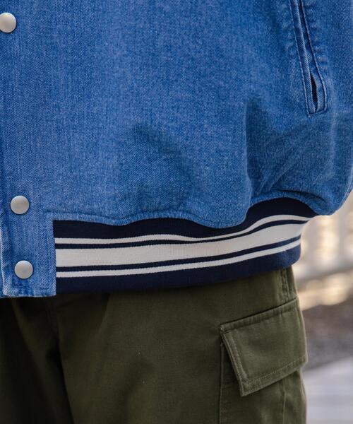 WEGO（ウィゴー）の「WEGO/デニムスタジャン（スタジャン・メンズ・ライトインディゴブルー/ブラック系その他・LARGE/MEDIUM）」の8枚目の写真