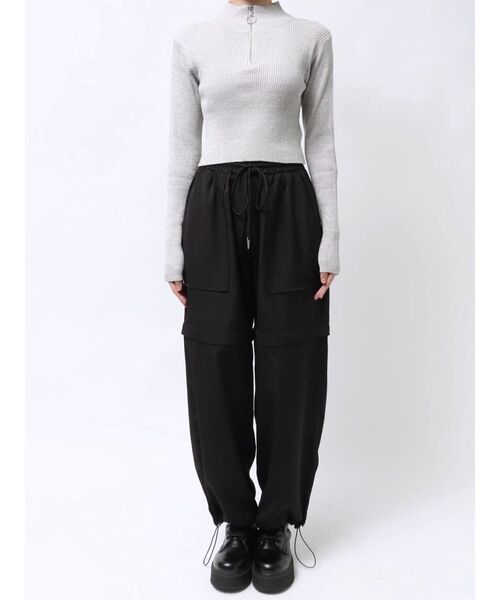 jouetie（ジュエティ）の「ハーフZIPラメタートル（ニット/セーター・レディース・ブラック/グレー/ブルー・MEDIUM）」の11枚目の写真