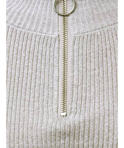 jouetie（ジュエティ）の「ハーフZIPラメタートル（ニット/セーター・レディース・ブラック/グレー/ブルー・MEDIUM）」の13枚目の写真