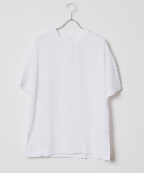 ROOPTOKYO（ループトウキョウ）の「しじら織風 シボ半袖Tシャツ オーバーサイズ ユニセックス（Tシャツ/カットソー・メンズ・ブラック/ホワイト・L/M/XL）」の2枚目の写真