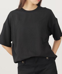 しじら織風 シボ半袖Tシャツ オーバーサイズ ユニセックス