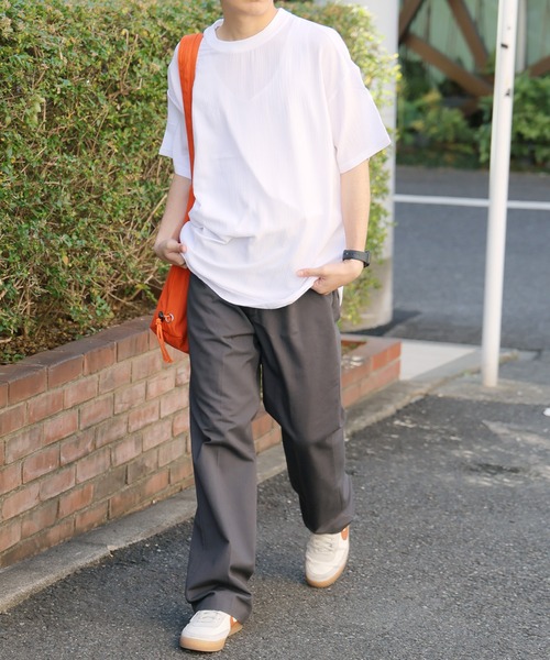 ROOPTOKYO（ループトウキョウ）の「しじら織風 シボ半袖Tシャツ オーバーサイズ ユニセックス（Tシャツ/カットソー・メンズ・ブラック/ホワイト・L/M/XL）」の6枚目の写真