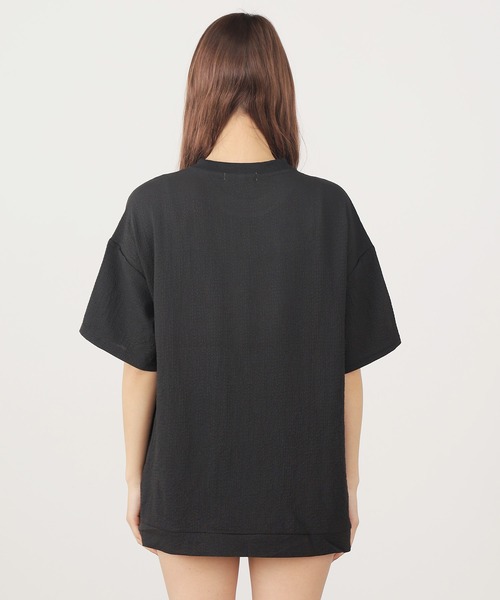 ROOPTOKYO（ループトウキョウ）の「しじら織風 シボ半袖Tシャツ オーバーサイズ ユニセックス（Tシャツ/カットソー・メンズ・ブラック/ホワイト・L/M/XL）」の10枚目の写真