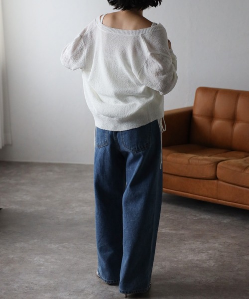 Bonjour Sagan（ボンジュールサガン）の「[SET]ミックスニットキャミ×カーディガン（アンサンブル・レディース・ライトグレー/オフホワイト/ベージュ・FREE）」の8枚目の写真