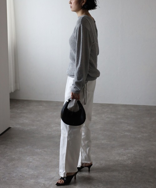 Bonjour Sagan（ボンジュールサガン）の「[SET]ミックスニットキャミ×カーディガン（アンサンブル・レディース・ライトグレー/オフホワイト/ベージュ・FREE）」の19枚目の写真
