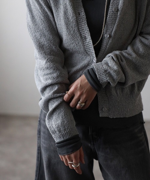 Bonjour Sagan（ボンジュールサガン）の「[SET]ミックスニットキャミ×カーディガン（アンサンブル・レディース・ライトグレー/オフホワイト/ベージュ・FREE）」の22枚目の写真