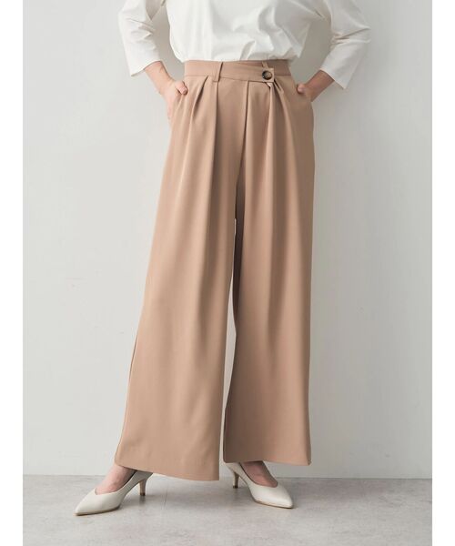 YECCA VECCA（イェッカヴェッカ）の「ウエストデザインタックパンツ（その他パンツ・レディース・グリーン/ベージュ/ネイビー・S/M）」の18枚目の写真