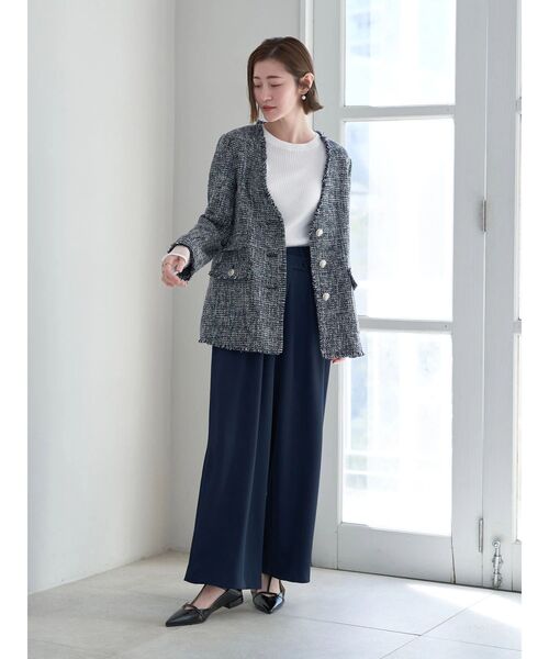 YECCA VECCA（イェッカヴェッカ）の「ウエストデザインタックパンツ（その他パンツ・レディース・グリーン/ベージュ/ネイビー・S/M）」の21枚目の写真