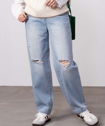 GOOD CREW グッドクルー ダメージワイドデニム