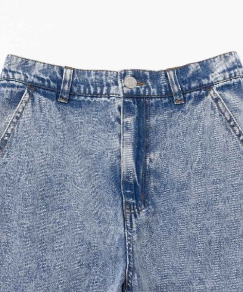 Mac-House（マックハウス）の「GOOD CREW グッドクルー ダメージワイドデニム（デニムパンツ・レディース・ケミカルウォッシュ/サックスブルー系・S/M/L）」の6枚目の写真