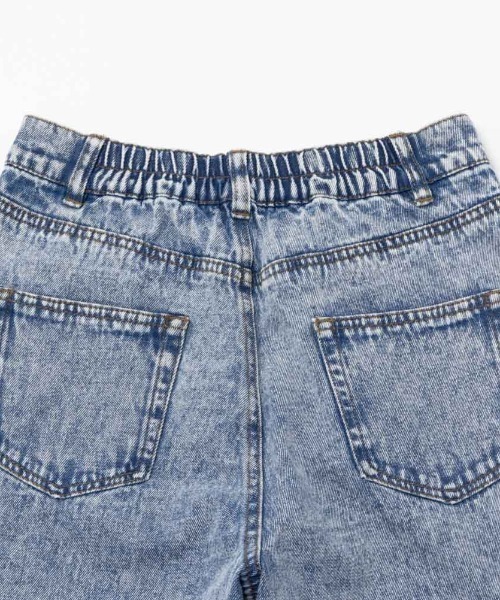 Mac-House（マックハウス）の「GOOD CREW グッドクルー ダメージワイドデニム（デニムパンツ・レディース・ケミカルウォッシュ/サックスブルー系・S/M/L）」の7枚目の写真