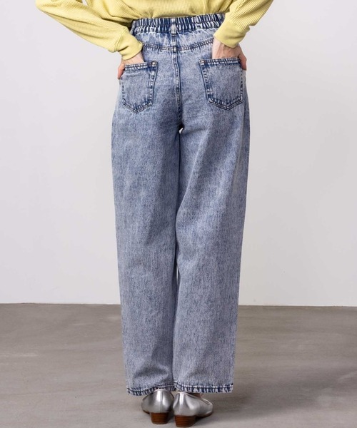 Mac-House（マックハウス）の「GOOD CREW グッドクルー ダメージワイドデニム（デニムパンツ・レディース・ケミカルウォッシュ/サックスブルー系・S/M/L）」の14枚目の写真