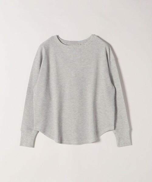 SHIPS any（シップス エニィ）の「SHIPS any:〈洗濯機可能〉ワッフル  レースアップ ラウンドヘム プルオーバー（Tシャツ/カットソー・レディース・ホワイト/ライトグレー/ネイビー/ライトグレー系1・ONE SIZE）」の10枚目の写真