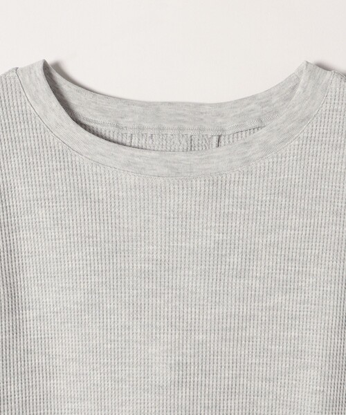 SHIPS any（シップス エニィ）の「SHIPS any:〈洗濯機可能〉ワッフル  レースアップ ラウンドヘム プルオーバー（Tシャツ/カットソー・レディース・ホワイト/ライトグレー/ネイビー/ライトグレー系1・ONE SIZE）」の12枚目の写真