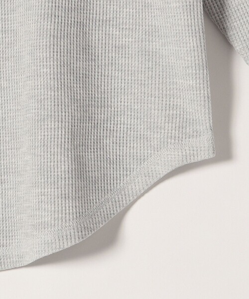 SHIPS any（シップス エニィ）の「SHIPS any:〈洗濯機可能〉ワッフル  レースアップ ラウンドヘム プルオーバー（Tシャツ/カットソー・レディース・ホワイト/ライトグレー/ネイビー/ライトグレー系1・ONE SIZE）」の6枚目の写真