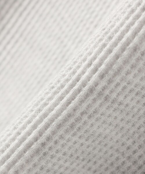 SHIPS any（シップス エニィ）の「SHIPS any:〈洗濯機可能〉ワッフル  レースアップ ラウンドヘム プルオーバー（Tシャツ/カットソー・レディース・ホワイト/ライトグレー/ネイビー/ライトグレー系1・ONE SIZE）」の11枚目の写真