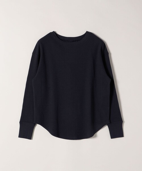 SHIPS any（シップス エニィ）の「SHIPS any:〈洗濯機可能〉ワッフル  レースアップ ラウンドヘム プルオーバー（Tシャツ/カットソー・レディース・ホワイト/ライトグレー/ネイビー/ライトグレー系1・ONE SIZE）」の12枚目の写真