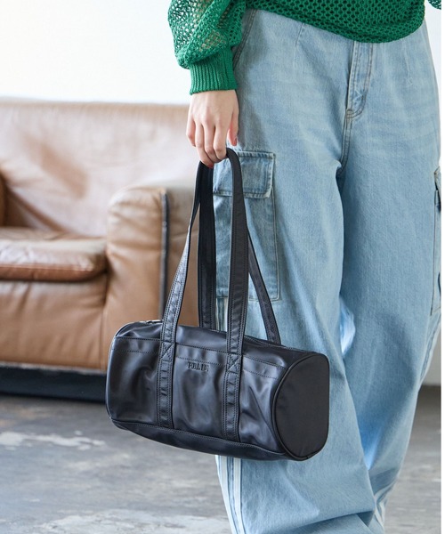 PBLIM（ページボーイリム）の「PBLIM/ナイロンボストンバック（ドラムバッグ・レディース・ブラック/グリーン・FREE）」の2枚目の写真