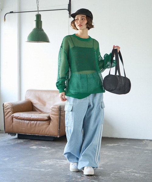 PBLIM（ページボーイリム）の「PBLIM/ナイロンボストンバック（ドラムバッグ・レディース・ブラック/グリーン・FREE）」の8枚目の写真