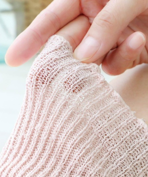 NAIGAI(ナイガイ)の「NAIGAI COMFORT レディース 口ゴムガーゼ編み シルク100% レッグウォーマー 03022819(レッグウォーマー・レディース・オフホワイト/ブラック/ブルー系その他/ベージュ系その他/ピンク・FREE)」の9枚目の写真