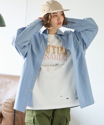 PBLIM/カラーオーバーシャツ