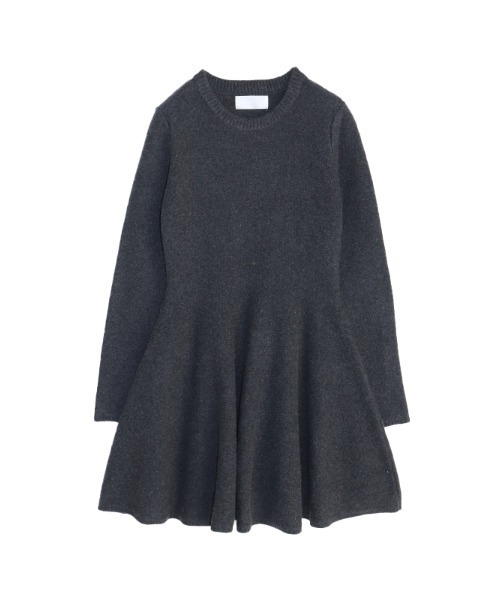 ACYM アシーム Candy peplum knit ワンピース　グレー ACYM（アシーム）の「Candy peplum knit ワンピース（ワンピース