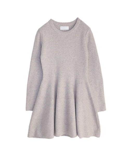 ACYM アシーム Candy peplum knit ワンピース　グレー ACYM（アシーム）の「Candy peplum knit ワンピース（ワンピース