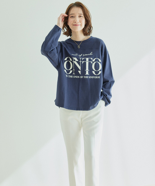 Jayro(ジャイロ)の「ロゴロングTシャツ(Tシャツ/カットソー・レディース・ネイビー/グレー/ブルー/ホワイト系その他・M)」の11枚目の写真