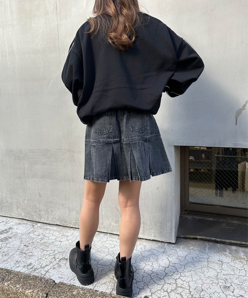 INGNI(イング)の「裾切替プリーツデニムミニスカート/C(デニムスカート・レディース・カモフラージュ/ブルー系その他/グレー/ライトグレー・FREE)」の16枚目の写真