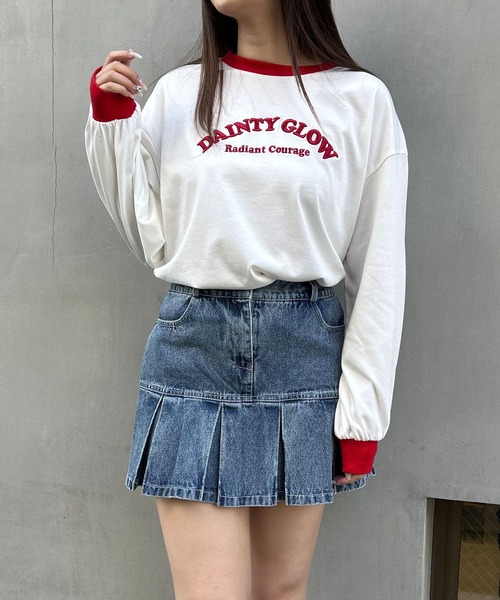 INGNI(イング)の「裾切替プリーツデニムミニスカート/C(デニムスカート・レディース・カモフラージュ/ブルー系その他/グレー/ライトグレー・FREE)」の17枚目の写真