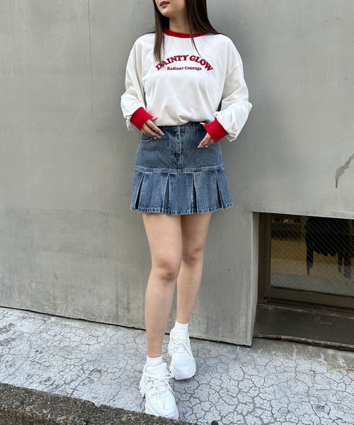 INGNI(イング)の「裾切替プリーツデニムミニスカート/C(デニムスカート・レディース・カモフラージュ/ブルー系その他/グレー/ライトグレー・FREE)」の18枚目の写真