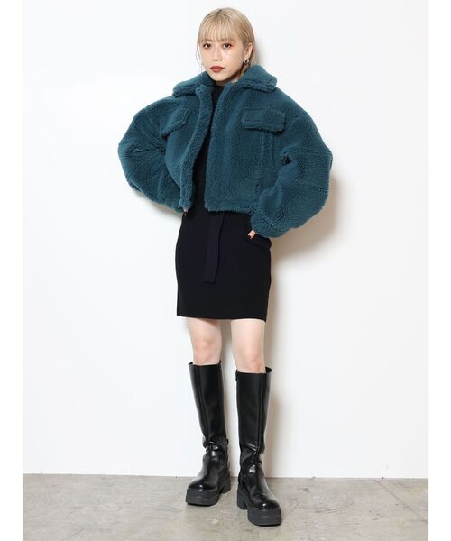 MURUA（ムルーア）の「プラットフォームエンジニアロングブーツ（ブーツ・レディース・ブラック・24.5/23.5/22.5）」の9枚目の写真