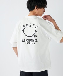 【RUSTY/ラスティー】ストレッチ軽量半袖Tシャツ　ニコチャンシリーズ　バックプリント