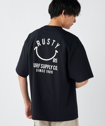 【RUSTY/ラスティー】ストレッチ軽量半袖Tシャツ　ニコチャンシリーズ　バックプリント