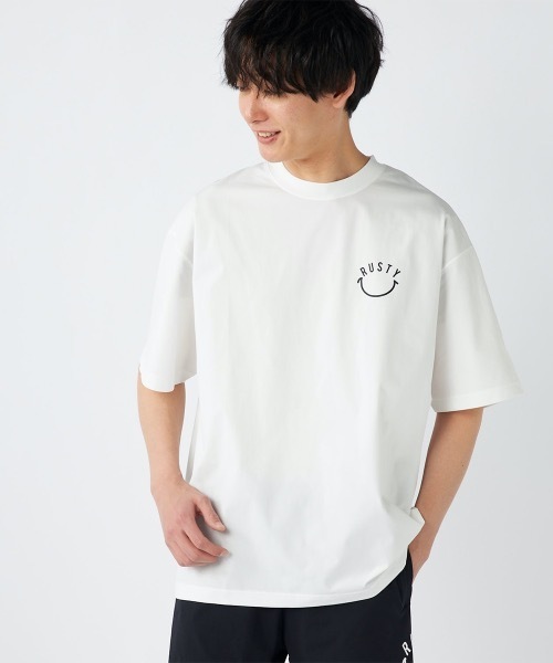 RUSTY(ラスティ)の「【RUSTY/ラスティー】ストレッチ軽量半袖Tシャツ ニコチャンシリーズ バックプリント(Tシャツ/カットソー・メンズ・カーキ/ブラック/ホワイト/ベージュ・MEDIUM/X-LARGE/LARGE)」の10枚目の写真