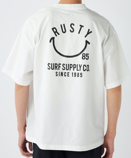 RUSTY(ラスティ)の「【RUSTY/ラスティー】ストレッチ軽量半袖Tシャツ ニコチャンシリーズ バックプリント(Tシャツ/カットソー・メンズ・カーキ/ブラック/ホワイト/ベージュ・MEDIUM/X-LARGE/LARGE)」の12枚目の写真