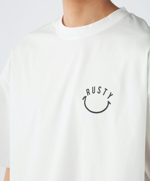 RUSTY(ラスティ)の「【RUSTY/ラスティー】ストレッチ軽量半袖Tシャツ ニコチャンシリーズ バックプリント(Tシャツ/カットソー・メンズ・カーキ/ブラック/ホワイト/ベージュ・MEDIUM/X-LARGE/LARGE)」の14枚目の写真