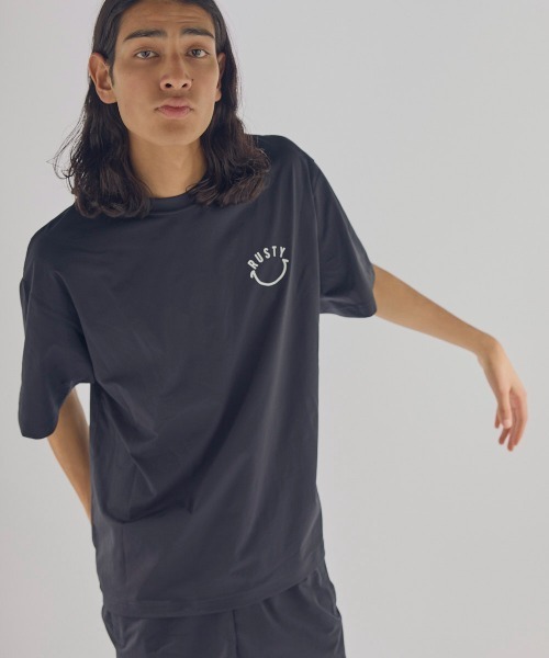 RUSTY(ラスティ)の「【RUSTY/ラスティー】ストレッチ軽量半袖Tシャツ ニコチャンシリーズ バックプリント(Tシャツ/カットソー・メンズ・カーキ/ブラック/ホワイト/ベージュ・MEDIUM/X-LARGE/LARGE)」の17枚目の写真