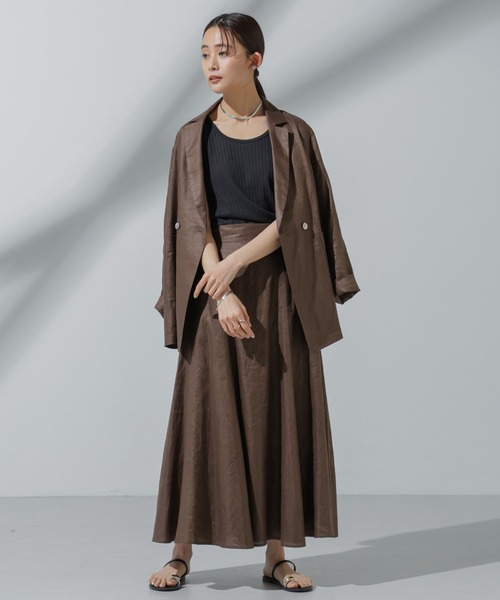 NANO universe（ナノユニバース）の「Anti Soaked(R) 汗染み防止 リブタンクトップ（Tシャツ/カットソー・レディース・ブラック/アイボリー/チャコール/グレー系その他4・S/M）」の8枚目の写真