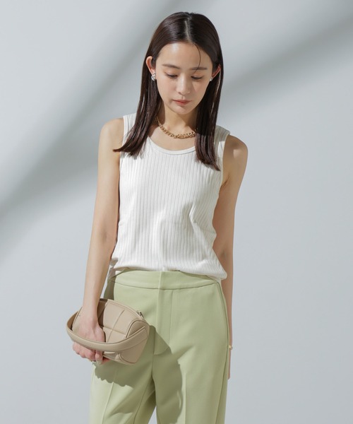 NANO universe（ナノユニバース）の「Anti Soaked(R) 汗染み防止 リブタンクトップ（Tシャツ/カットソー・レディース・ブラック/アイボリー/チャコール/グレー系その他4・S/M）」の17枚目の写真