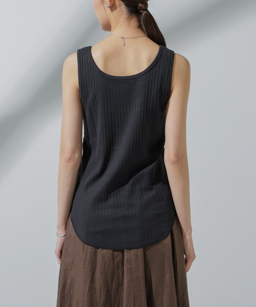 Anti Soaked(R) 汗染み防止 リブタンクトップ（Tシャツ