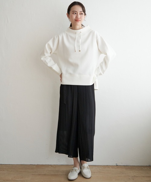 IKKA LOUNGE(イッカラウンジ)の「シフォンプリーツガウチョパンツ(その他パンツ・レディース・ブラック/ブルー/スモークグレー・L/M/S)」の4枚目の写真