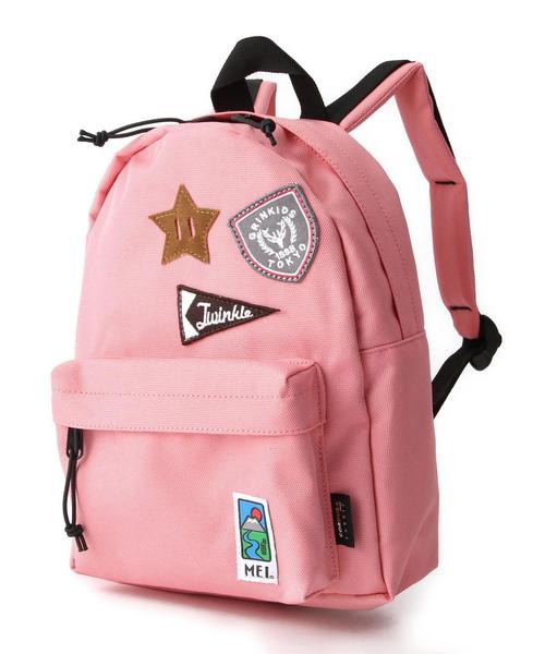 green label relaxing（グリーンレーベルリラクシング）の「green label relaxing別注 MEI Daypack Sサイズ/ワッペン2（バックパック/リュック・キッズ・オリーブ/ネイビー/ピンク・フリー）」の6枚目の写真